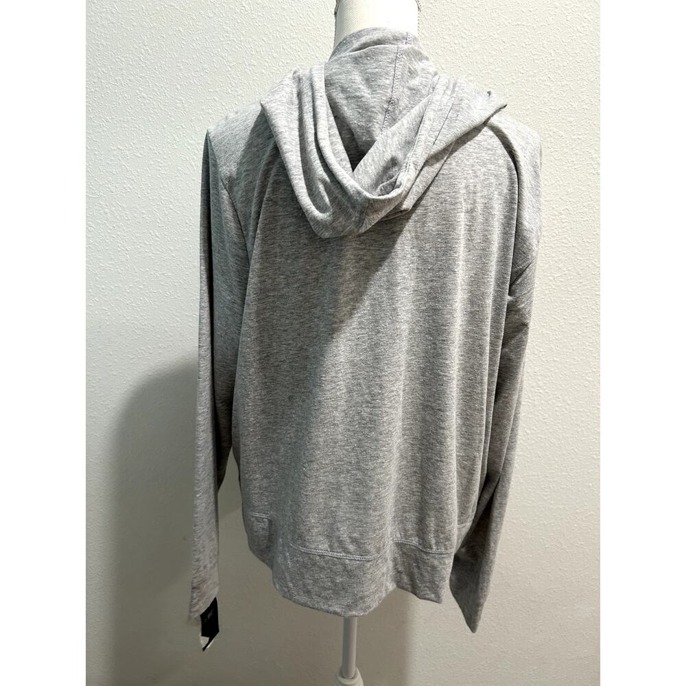ID Ideology Womens Retro Full Zip Jacket Grey Whisper Heather XXL Lightweight - Picture 4 of 7